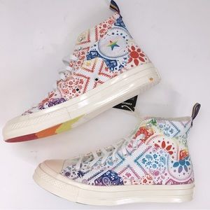 Converse Chuck Taylor 70 Pride Rainbow Paisley Unity A02266C Hi Top Sneakers